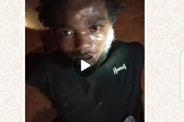 Old Video Recirculated as #EndBadGovernmentInNigeria Protest Video Screenshot of the image of the video on WhatsApp